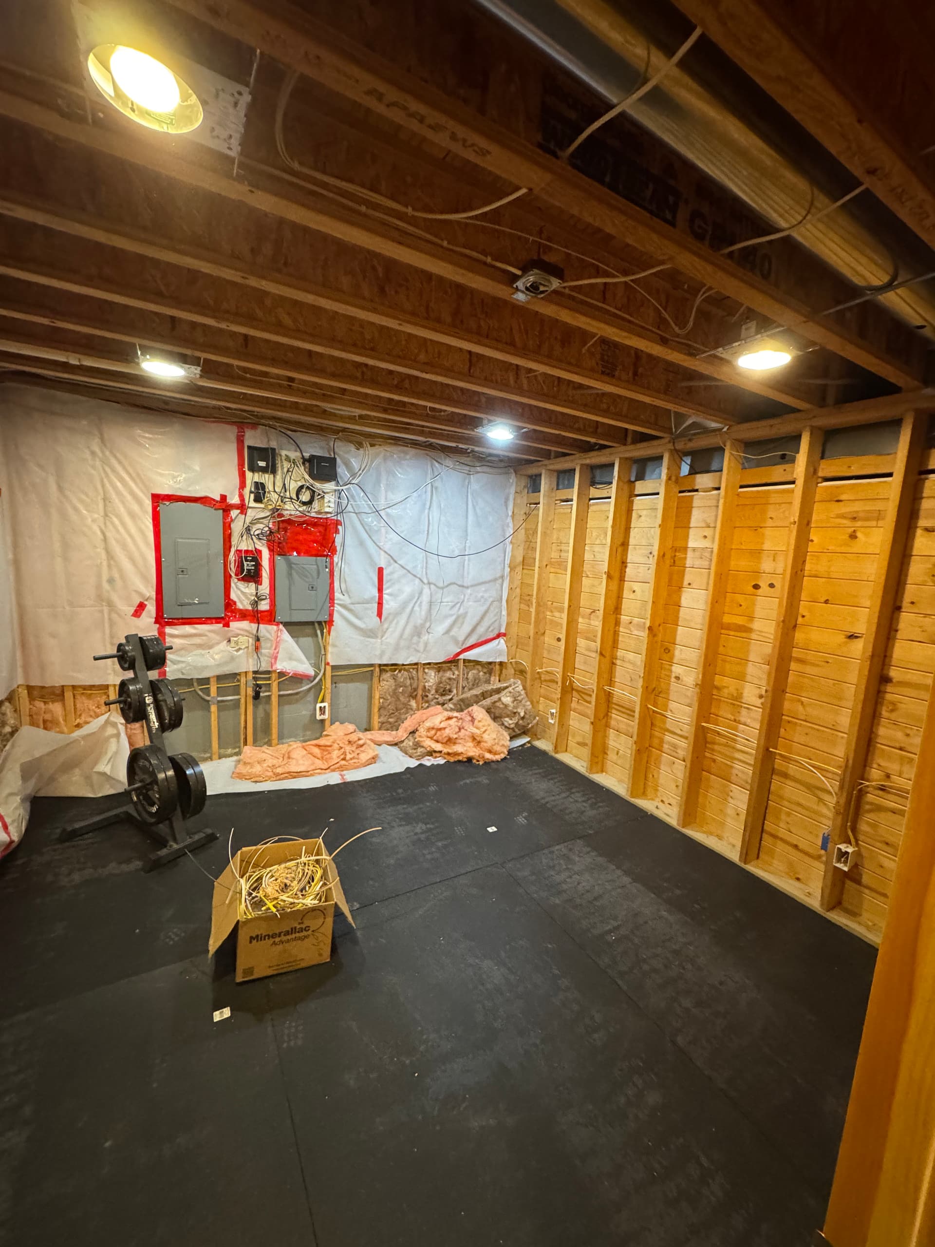 Wiring for a Functional Lower Level Exercise Room in New Prague