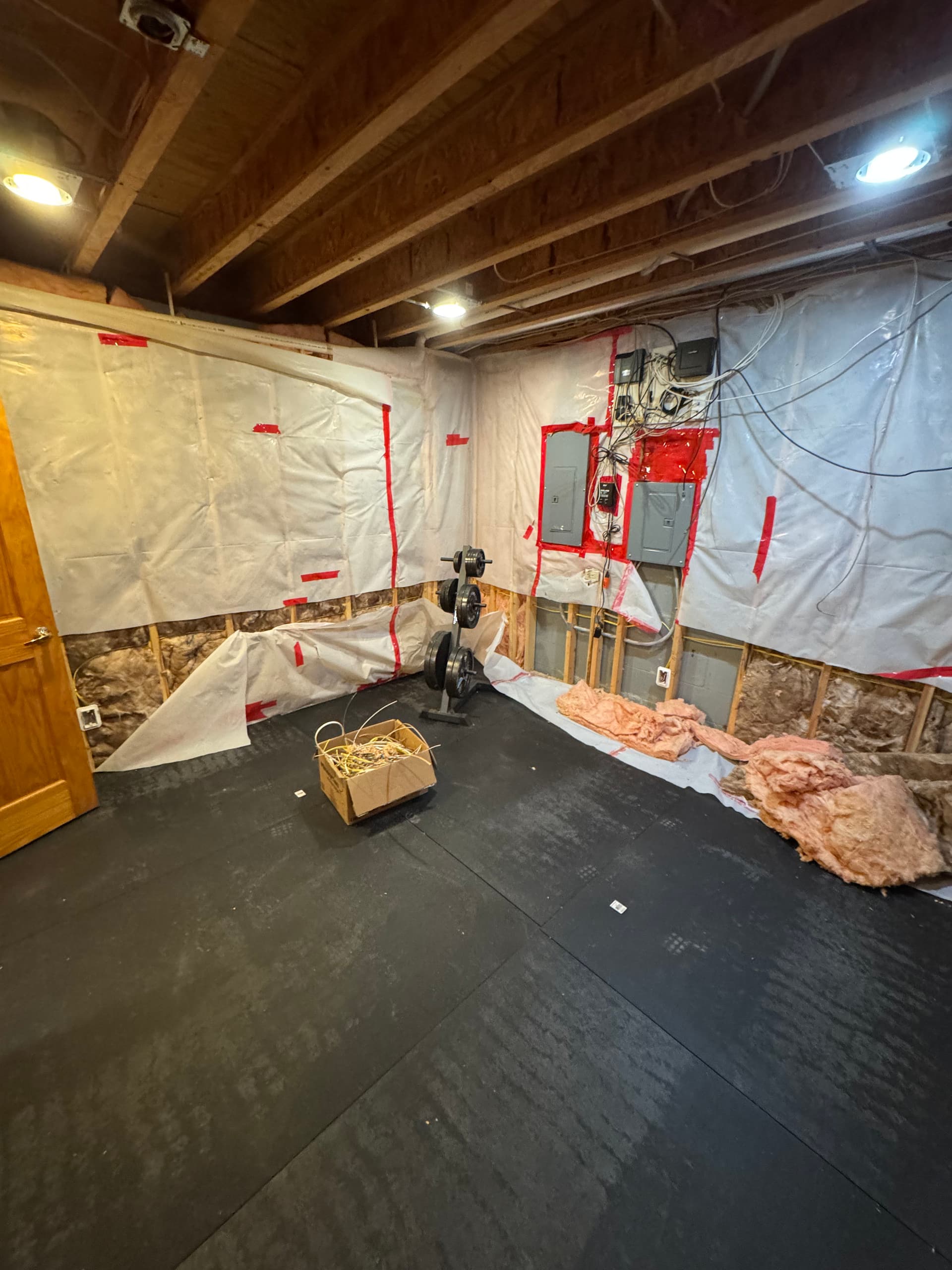Gallery photos for Wiring for a Functional Lower Level Exercise Room in New Prague: Image #1